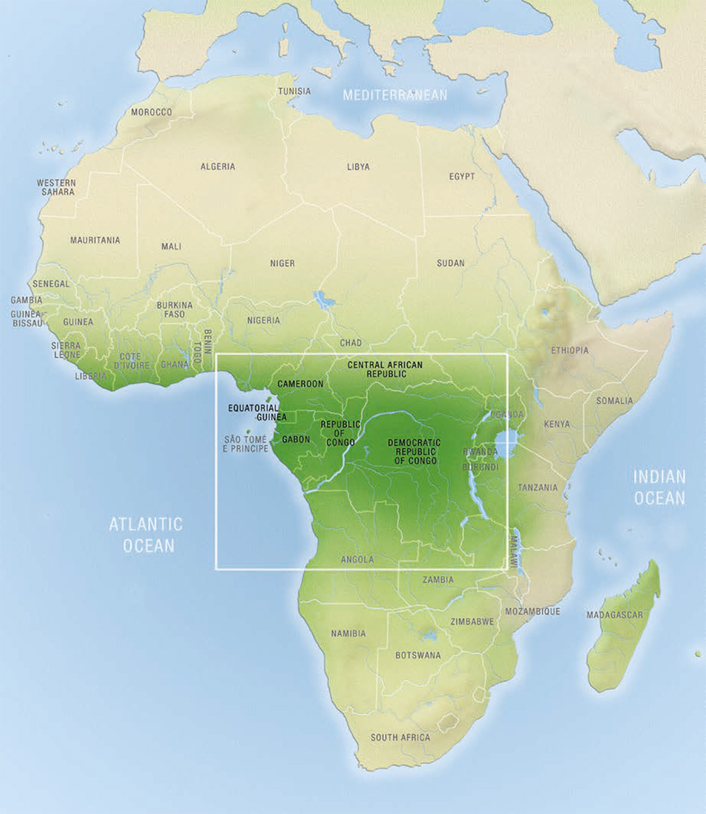 Africa Rainforest Map